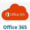 An orange cloud shape with the white Office 365 logo and text inside.