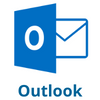 Blue Outlook icon featuring a stylized “O” on an open envelope graphic.